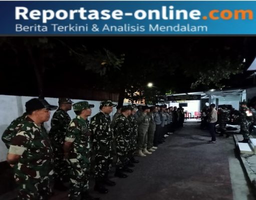 Ciptakan kamtibmas aman yang kondusif, Koramil 10/PNK – MGL laksanakan Patroli gabungan di kecamatan Manggala